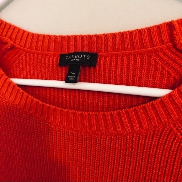 Talbots Ribbed Crewneck Elbow Patches - Picture 3 of 7